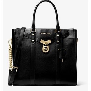 Michael Kors Nouveau Pebbled Leather Hamilton Tote